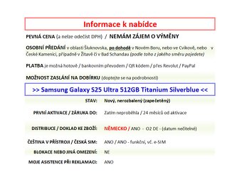 Samsung Galaxy S25 Ultra 512GB Silverblue NOVÝ NEROZBALENÝ - 2