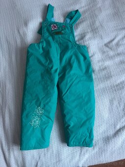 Dívčí zimní dvojdílná kombinéza/bunda s oteplovačkami 98/36m - 2