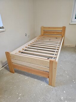 Masivní postel 90x200 cm – nová, ihned k odběru - 2