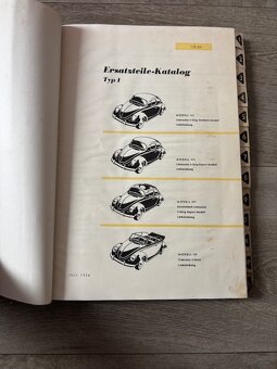 Originál katalog náhradních dílů VW brouk do 1957, ovál - 2