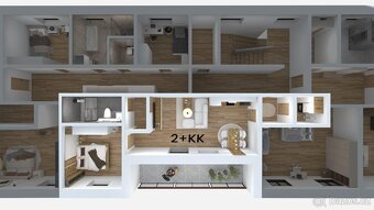 Nový střešní byt 2+kk s velkou terasou - Horská, Litvínov - 2