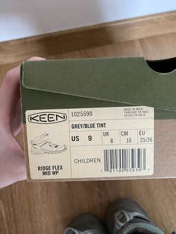 Pohorky/trekové boty pro děti Keen ridge Flex mid WP vel. 25 - 2