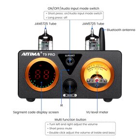Elektronkový lampový integrovaný zesilovač s BT AIYIMA T9 P - 2