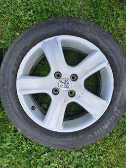 Alu kola Peugeot 307 - R16 4x108, 205/55/16 + šrouby - 2