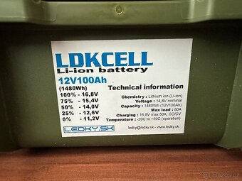 Trakční baterie LDKCELL včetně nabíječky - 2