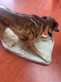 Soška lovecký pes s kachnou - 2