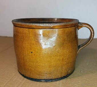 Starý krásný kameninový krajáč TOP stav - 2