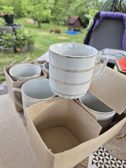 RETRO SADA HRNKŮ 6KS,KARLOVARSKÝ PORCELÁN, STARÁ ROLE - 2