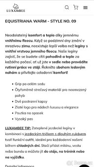 Zateplené jezdecké legíny - 2