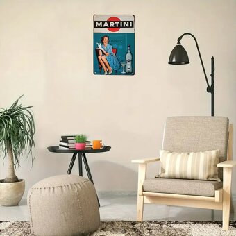 kovová cedule do baru ,Martini´ - 2
