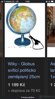 Svítící globus lampa - 2