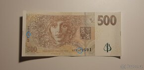 500 kč série G77 CHYBOTISK číslovačů - 2