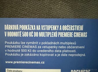 Poukaz Premiere Cinemas v hodnotě 500kc - 2