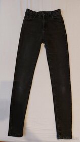 Černé rifle,skinny,zn.Bershka,vel.34,158/164 - 2