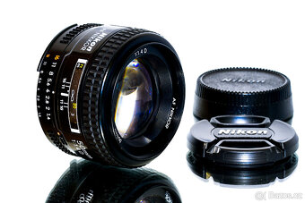 Nikon AF Nikkor 50mm 1,4D + UV filtr TOP STAV - 2