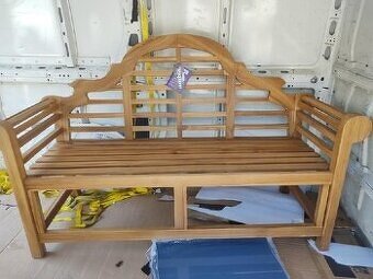 Zahradní lavička TEAK- rustic ,designová- nová - 2