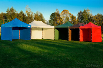 Nůžkový zahradní altán party stan 3x4,5m ZELENÝ - 2