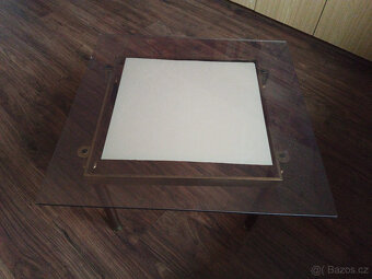 Čtvercový konferenční stolek starožitný - 2