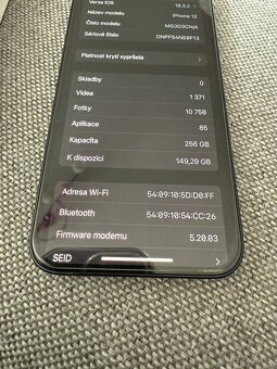 Iphone 12 - 256Gb - TOP STAV, kapacita baterie 89% - 2