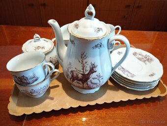 Porcelánová sada na čaj/kávu s mysliveckou tématikou - 2