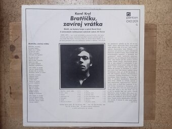 Karel Kryl – Bratříčku, Zavírej Vrátka (LP) 1969 - TOP STAV - 2