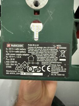 Aku LED reflektor PLSA 20-Li A1 - 2