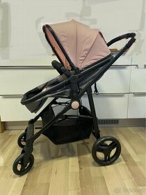 Kočárek Kinderkraft Juli růžový 2v1 - 2