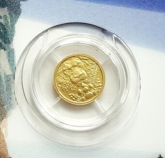 zlatá mince - Český lev 1/25oz  2023 - číslovaný - 2