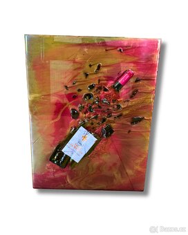 Epoxidový obraz s láhví - 2