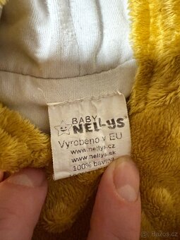 Baby Nellys Kombinézka/overálek MINKY s kapucí a oušky - 2