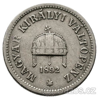 Stará mince r. 1892 František Josef I. - 2