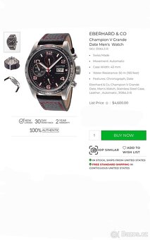 Eberhard & Co, model Champion, originál hodinky - NOVÉ - 2
