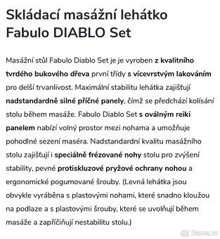 Skládací masážní lehátko Fabulo DIABLO - 2