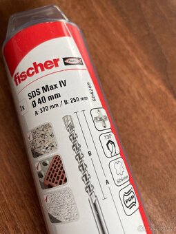 Vrták Fischer SDS Max IV průměr 40mm - 2