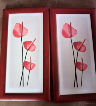 Krásné vínovo-bílé bytové dekorace-sada - 2