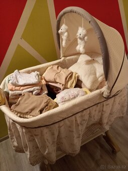 Kolébka, oblečení vel. 56 a monitor dechu - 2