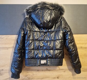 Dívčí/dámská černá metalická bunda Redial vel. S - 2