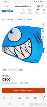 Chlapecké plavky vel.86/92,koupací čepice - 2