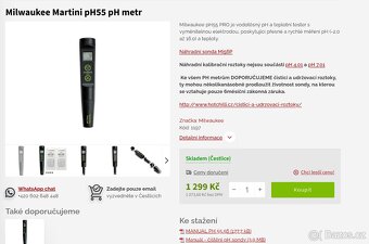 Milwaukee PH metr a EC metr - 2