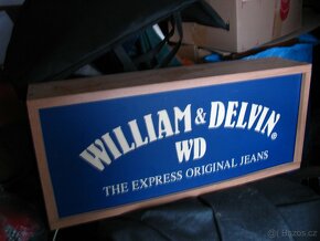 reklama dřevěná william delvin - 2