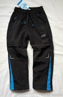 DVOJČATA - SOFTSHELLOVÉ KALHOTY s fleecem, 6-7 let, 122 cm - 2