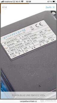 Samonasávací čerpadlo BLU LINE PMJ 101 C/230 V - 2