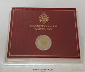 Pamětní 2 euro Vatikán 2008 papež Benedict XVI. - 2