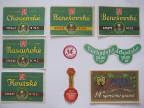 pivní etikety do roku 1945 - 30ks každá jiná - 2