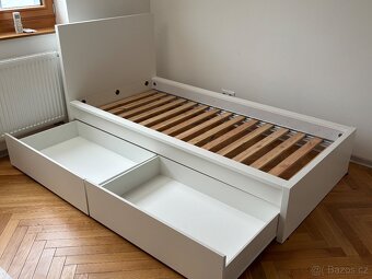Prodám 2x postel IKEA Malm vč. úložných prostor a roštů - 2