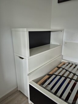 IKEA postel Flaxa, rošt Lönset, matrace, komoda - 2