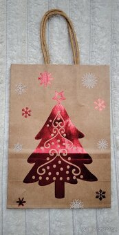 6.kusů "Vánočních" dárkových papírových tašek 21x15 cm - 2