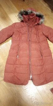 Těhotenská a nosící zimní bunda BPX collection vel.38, bordó - 2