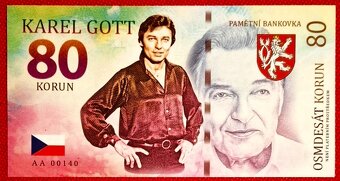 KAREL GOTT pamětní bankovka 2024 - 2