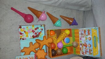 Dětská pokladna s příslušenstvím, Dřevěný gril atd dle fotek - 2